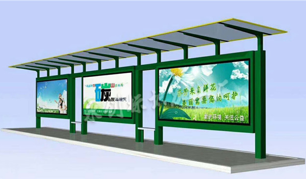 現(xiàn)代風格公交站臺制作，城市公共設(shè)施公交站臺多款可選